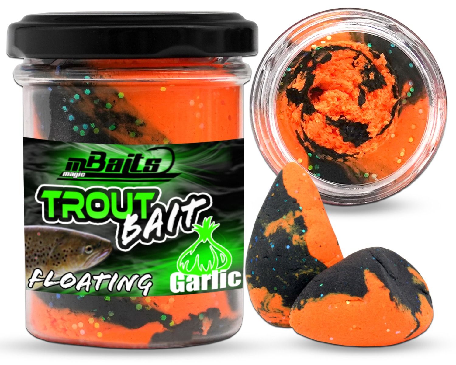 Magic Baits Trout Bait Forellenteig Magic Trout Paste -Orange Black