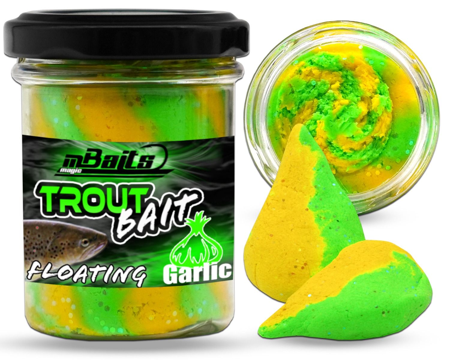 Magic Baits Trout Bait Forellenteig Magic Trout Paste -Fluo Green Yellow