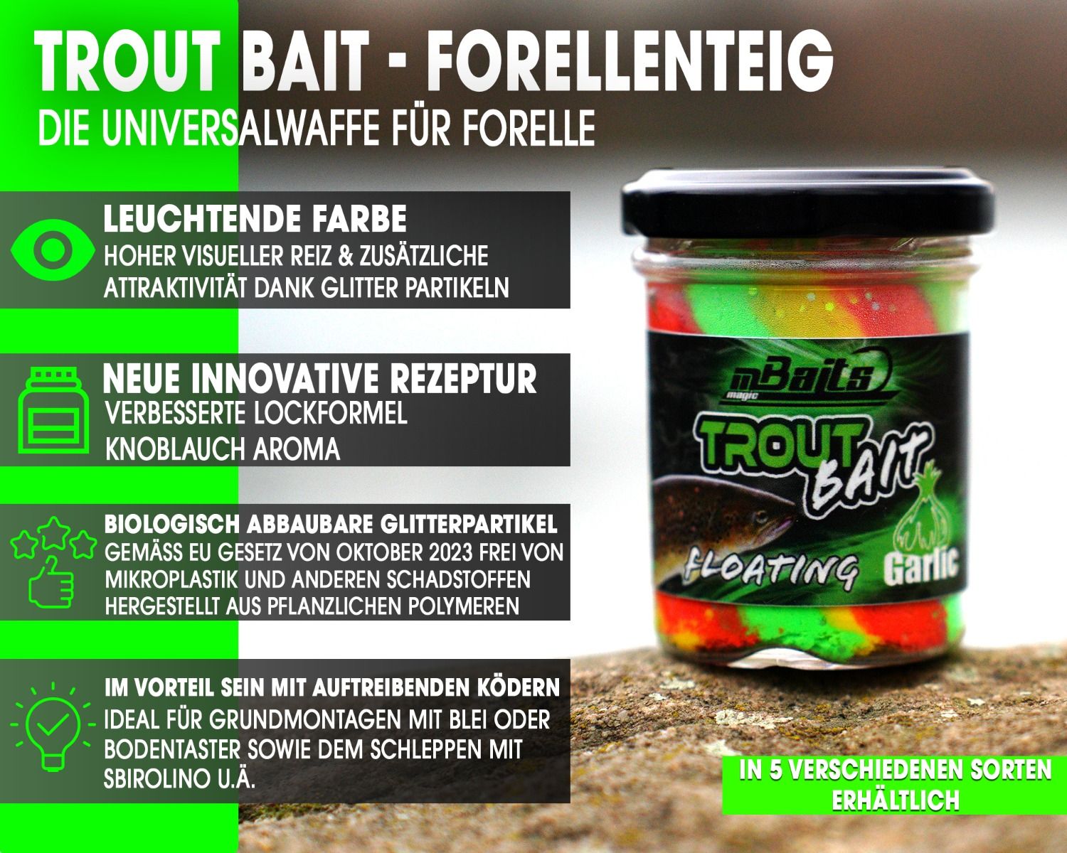 Magic Baits Trout Bait Forellenteil Rainbow Flash Garlic